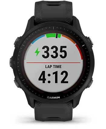 Умные часы Garmin Forerunner 955 с черным ремешком